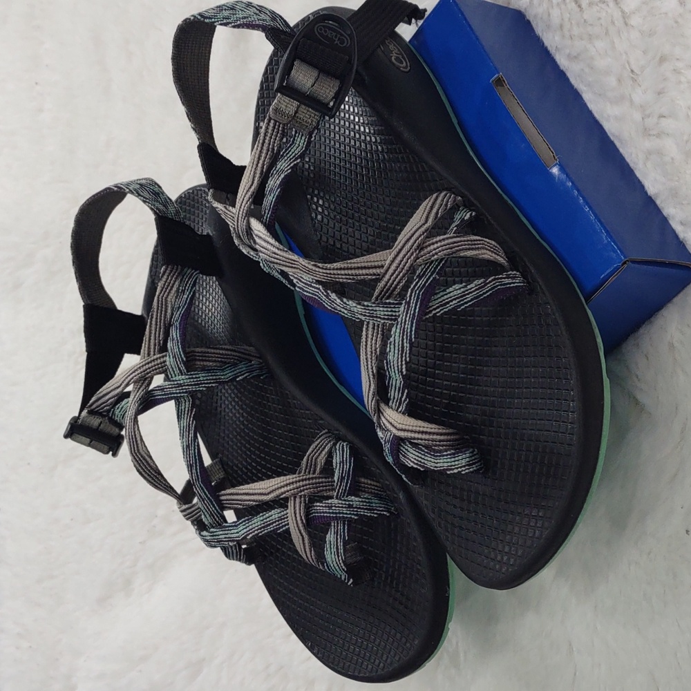 Chaco , Size W10,Black and Gray Strappy Sandals - Picture 5 of 16